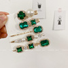 Sophisticated hairpins, retro green hair accessory, hairgrip, brand bangs from pearl, internet celebrity