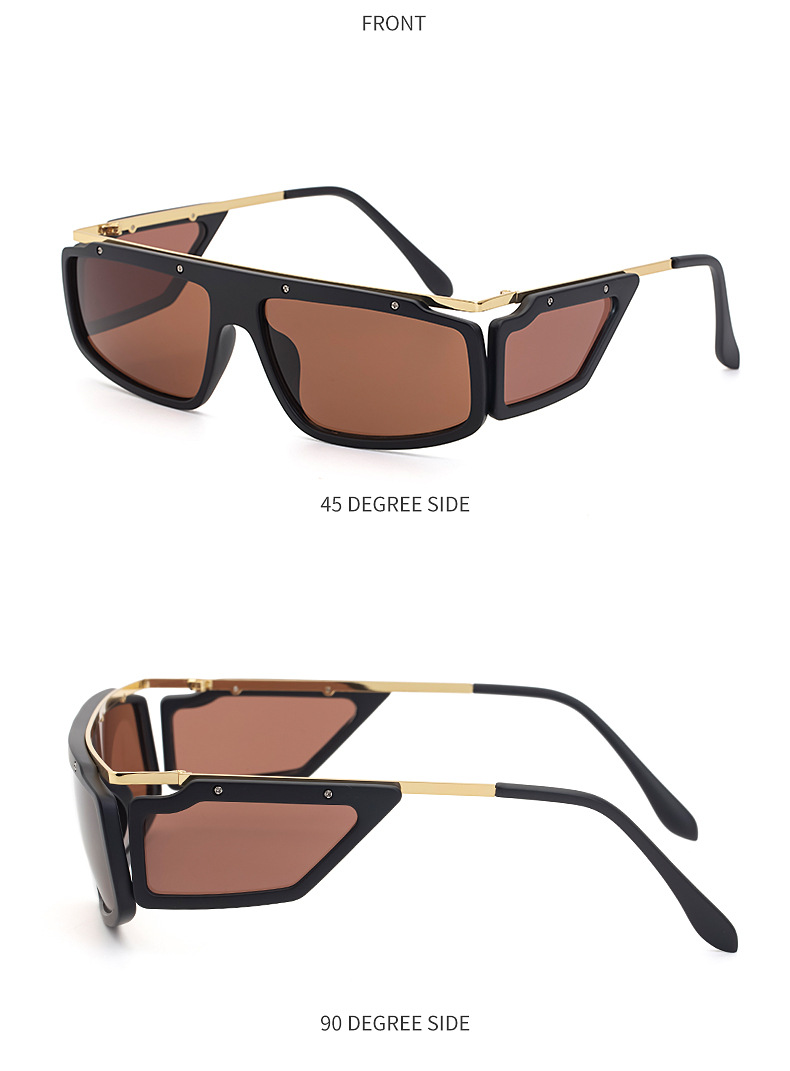 Fashion Four-sided Square Frame Anti-blue Uv Protection Sunglasses Wholesale display picture 4