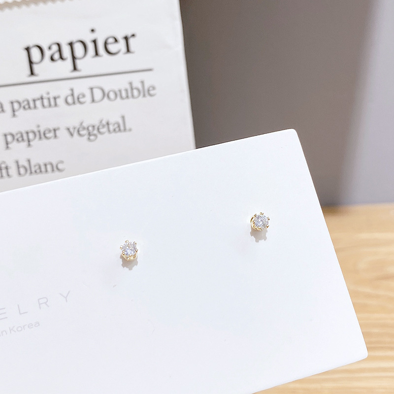 Fashion Animal Copper Plating Zircon Ear Studs 3 Pairs display picture 2