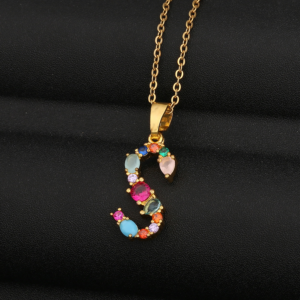 new fashion color zircon necklace