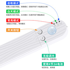Humidified Lighting LED Strips Sensor Battery Box 2835 Home Kitchen TV Background Bed Under Waterproof LED Tape