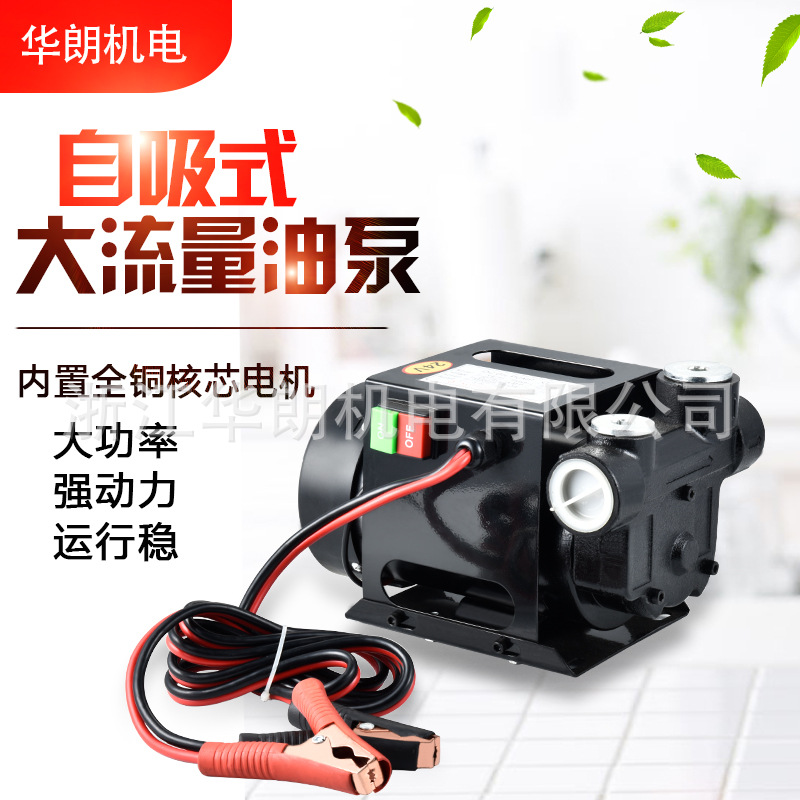 电动抽油泵12v24v柴油大流量不阻塞高扬程自吸清水加油泵柴油煤油