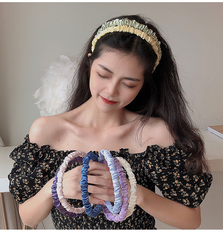 Korean New Chiffon Puff Korean Girls Cute Pressure Hair Band Headband For Women display picture 15