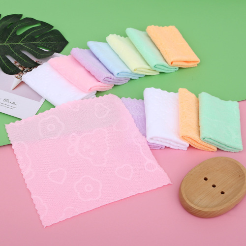 Microfiber gift small towel 25*25 kindergarten baby hand towel plain soft manufacturer wholesale