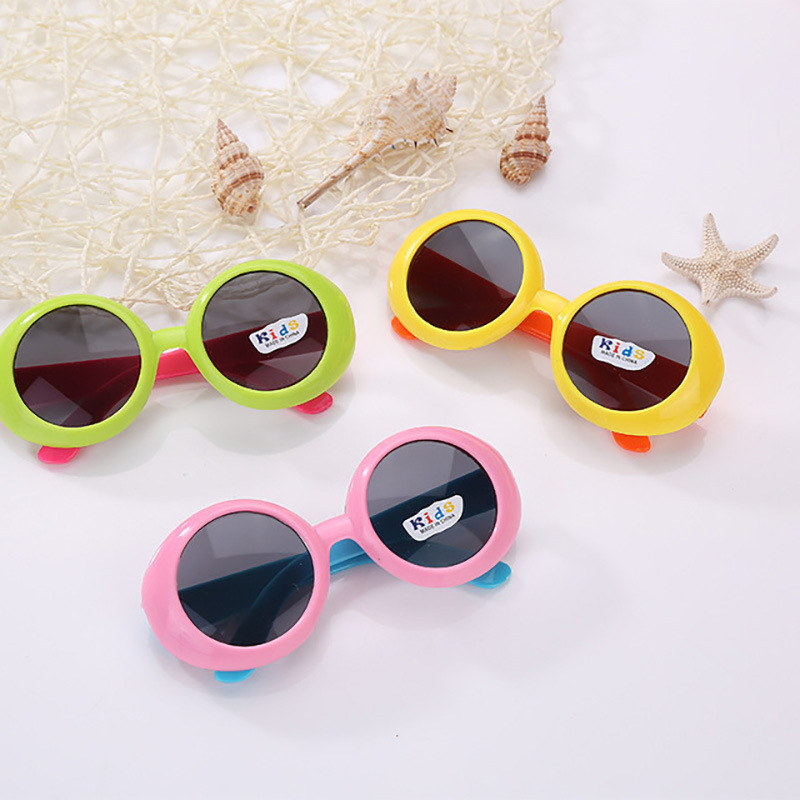 厂家直销儿童太阳眼镜卡通爆款圆框男女宝宝墨镜时尚韩版可爱款