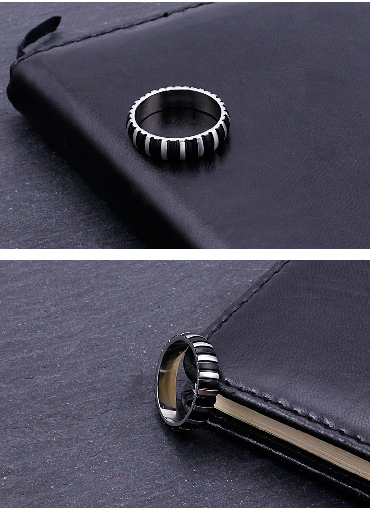 PVD Coated Gold Plating Process 18K Real Gold Plated Plating Material Stone-Free Inlay Material Rings Classification Punk Simple Style Geometric Stainless Steel Plating Men's Rings