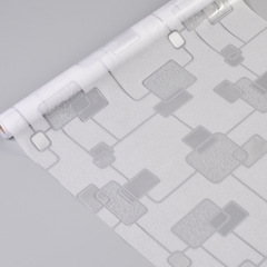 Office light-transmitting non-transparent bathroom shower room square grid no-glue glass static cling film PVC window sticker