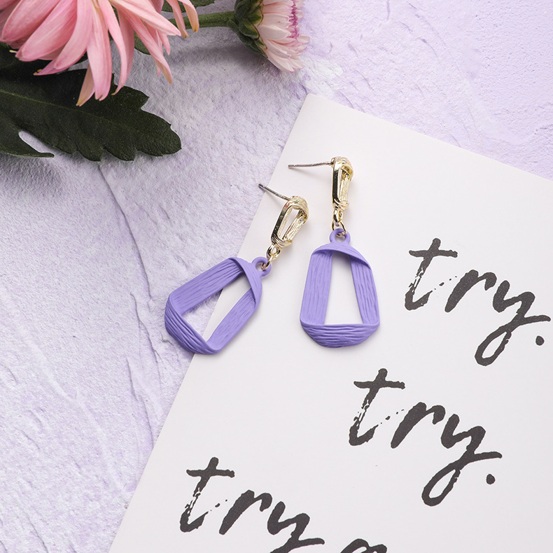 Fashion 925 Silver Needle Earrings Yiwu Nihaojewelry Wholesale New Purple Simple Earrings Korean Flower Earrings display picture 19