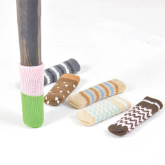 Table leg cover knitted door handle protective cover thickened wear-resistant chair leg non-slip wool cartoon home protective pad