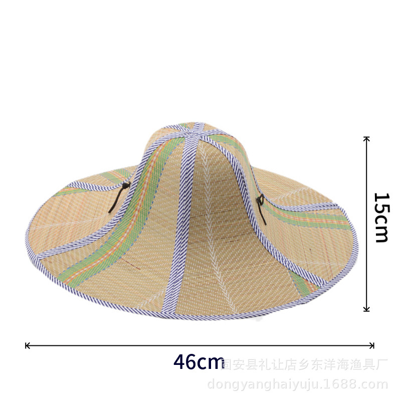 户外钓鱼折叠草携带帽子编制草帽钓鱼帽渔具用品|ru