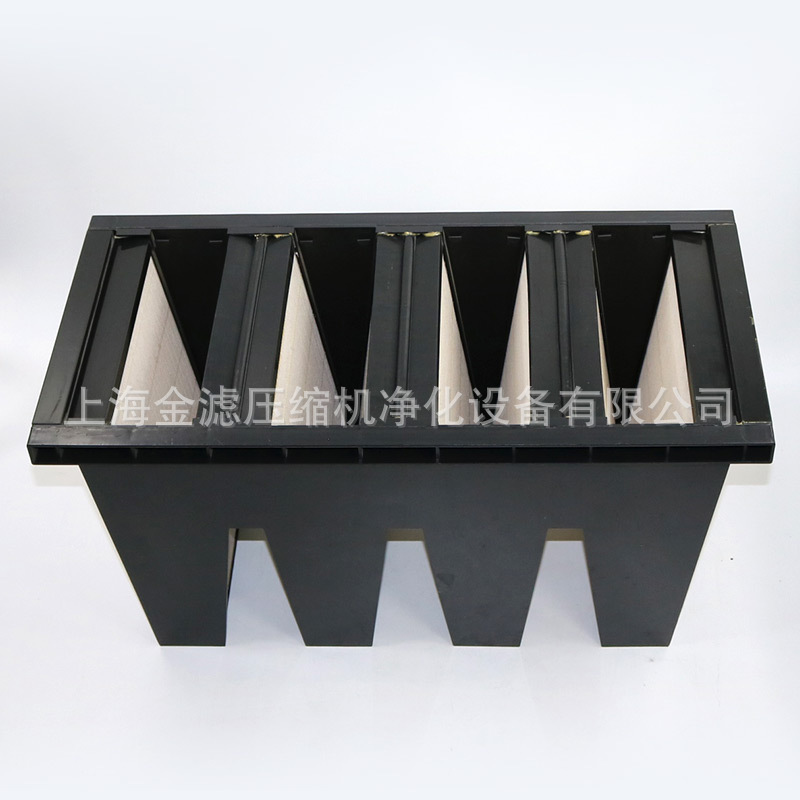 工业过滤器W型V系大风量有效过滤器折叠式袋式滤芯有无隔板中效