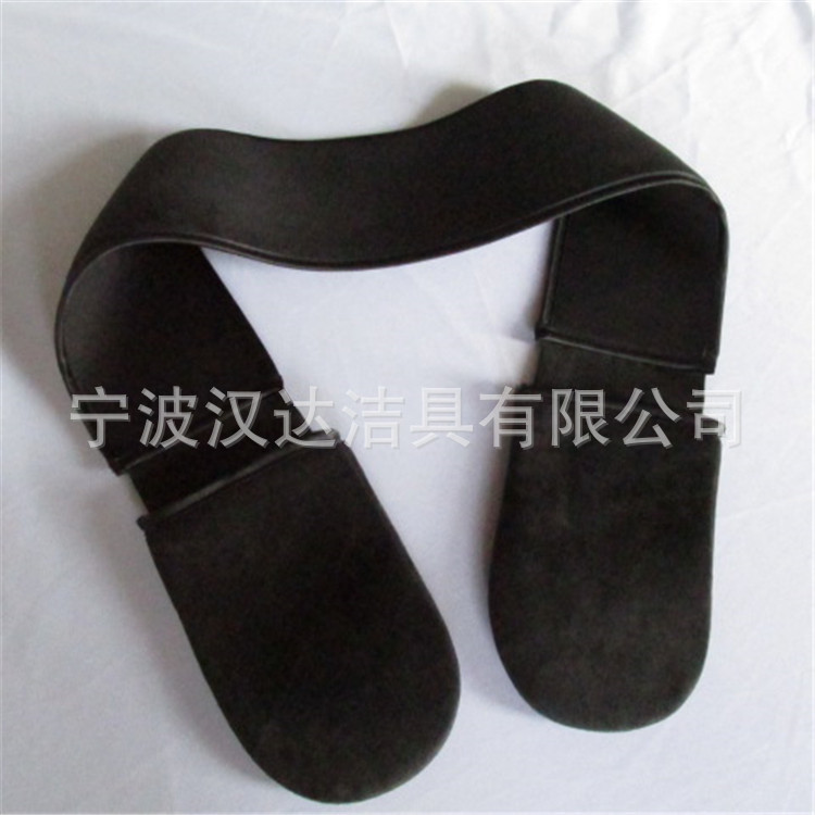 Flocado belleza negro recubierto de aceite de nuevo tira de toalla de baño ahorro de mano de obra conveniente belleza de nuevo recubierto de aceite guantes de baño