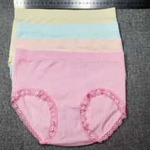 热销款无缝大版高腰女内裤蕾丝舒适高弹性肥妈咪提臀女士三角裤