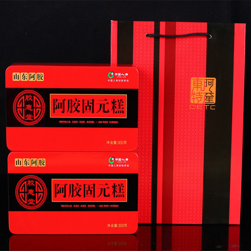 Directly shipped from Dong'e manufacturers, iron box packed donkey skin collagen paste 300g, processing and distribution of solid yuan paste