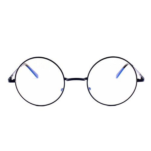 Retro literary round anti-blue light glasses metal frame men and women same style round frame Harry Potter flat glasses cross-border