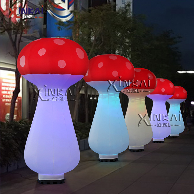 厂家直销仿真充气蘑菇模型 动物园公园商场装饰定制气模 灯光蘑菇