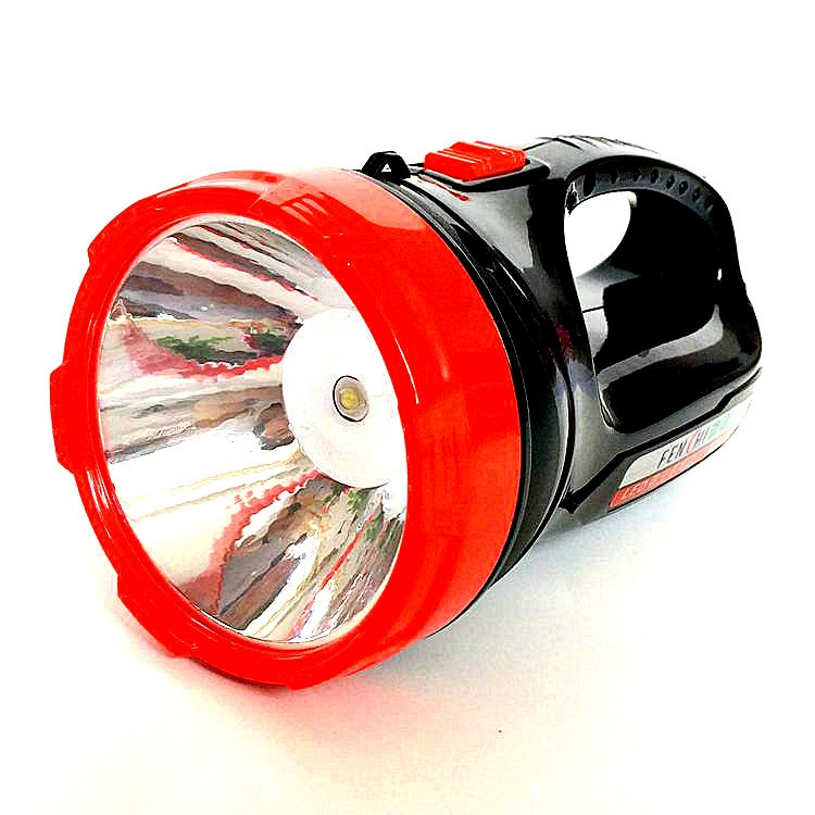 LED handheld flashlight, dual-color (purple/white), rechargeable spotlight with strap