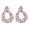 Crystal, fashionable universal earrings, European style