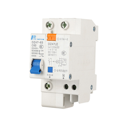 International Electrotechnical Commission air circuit breaker for home use DZ47 series circuit breaker with leakage protector 1P 2P 16A 20A 32A 63A breaker