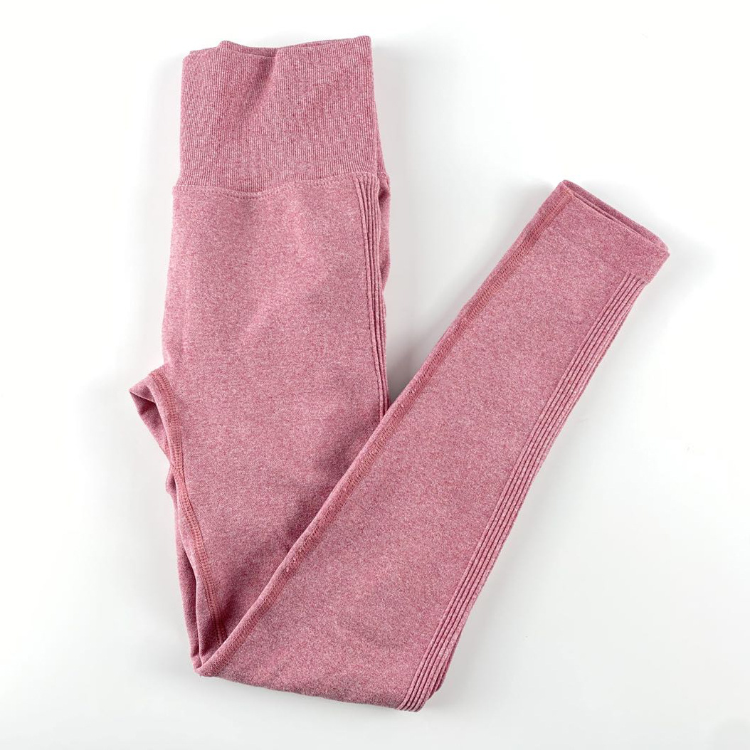 Pantalones de yoga que absorben la humedad de las nalgas de la cadera de punto sin costuras NSNS10703