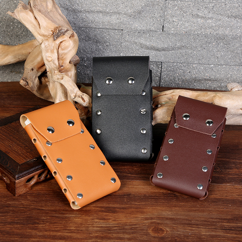 New Selling Fashion Men's Waist Pack Outdoor Leisure Vertical Square Wear Belt Nail Bag Waterproof Customization Wholesale details Picture