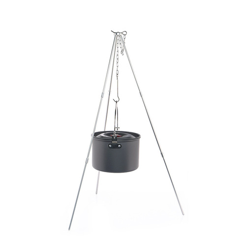 Amazon aluminum alloy outdoor campfire tripod 3-section camping supplies portable hanging pot picnic barbecue stand
