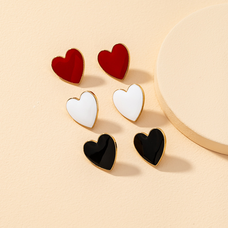 Autumn And Winter Drip Heart-shaped Hot Sale Earrings display picture 5