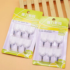 A set of 6 rotating strong adhesive hooks for kitchen and bathroom wall hangers, suitable for hanging coats and clothes, door back, no drilling required