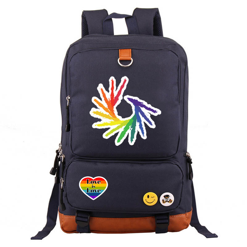 Waterproof 20 Inch Letter Rainbow Holiday Daily School Backpack display picture 15