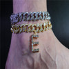 Trend fashionable ankle bracelet with letters hip-hop style, English letters