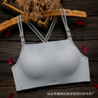 抹胸式美背文胸加厚6cm小胸聚拢无钢圈防走光胸罩带多种穿法内衣