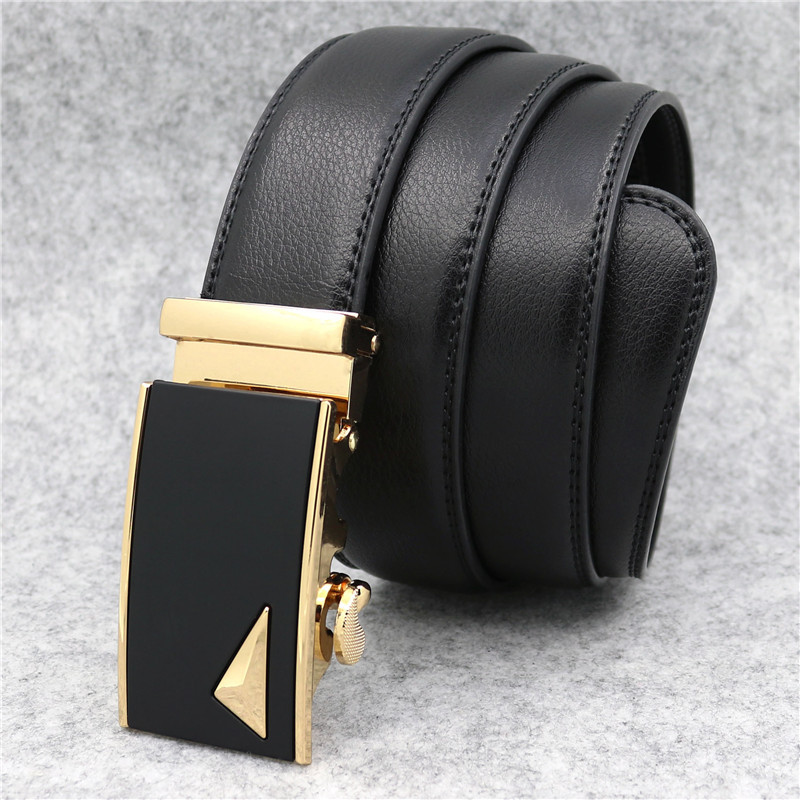 110-170CM Plus Size Men's Automatic Belt Alloy Buckle Business Belt_voghion.com