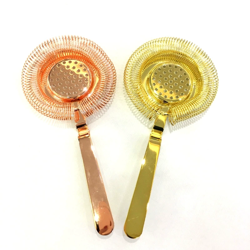 Professional stainless steel European -style Hawthorne bartending filter bartending icer filter ice leakage mesh filter