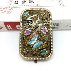 Factory Direct Sale Zinc Alloy Phone Mirror Portable Dual-Sided Makeup Mirror Scenic Area Gift Butterfly Phone Mirror Wholesale