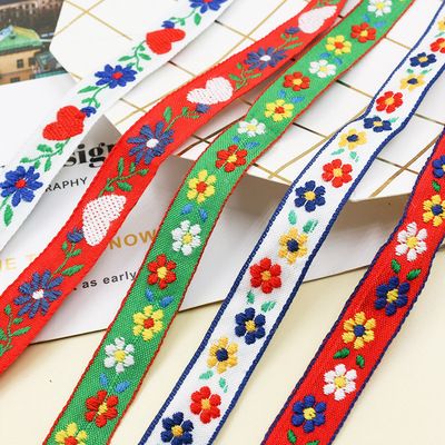 Disposal of the entire volume Ethnic style Embroidery colour Flower Webbing Ethnic minority clothing decorate diy accessories