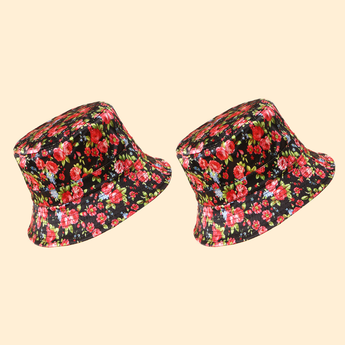 Hot Selling Retro Fashion Fisherman Hat Rose Flower Sun Hat Wholesale display picture 2
