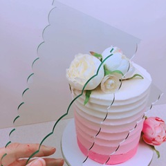 Cream scraper comb plastic scraper knife transparent acrylic fondant cake edge shaping decoration tool