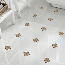 地板贴自粘瓷砖对角贴角花地面地贴装饰防水耐磨地砖贴纸客厅美化