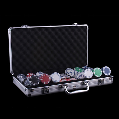 Foreign trade Exit Aluminum box 300P dice chip face value suit clay 11.5 gram Factory Outlet