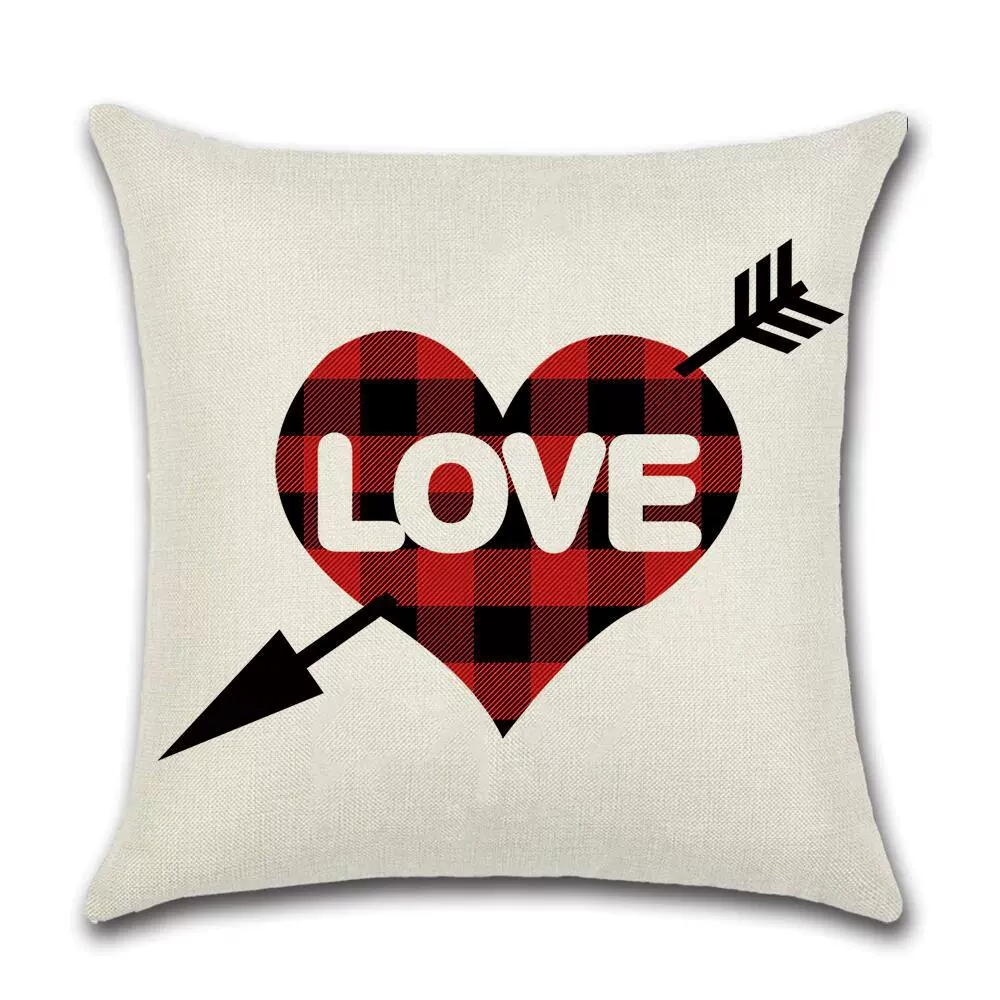 Red pillowcase for St. Valentine's Day, for beloved