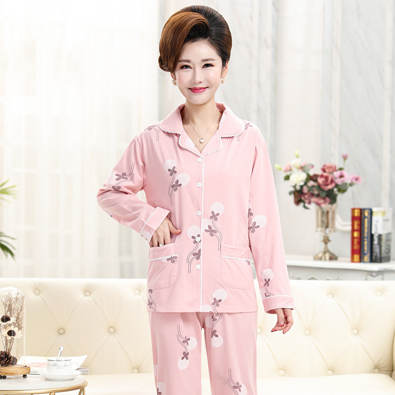 Pijama de algodón 100% primavera y otoño de los hombres cardigan de manga larga más el tamaño de invierno de mediana edad y ancianos de alta gama ropa para el hogar