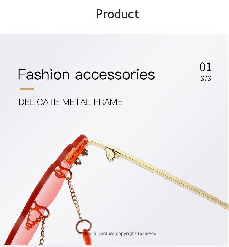 45g Weight Fashion Style Purple, Green, Gold, Black Color Fashion New Frameless Raindrop Ocean Film Cloud Sunglasses For Women 11