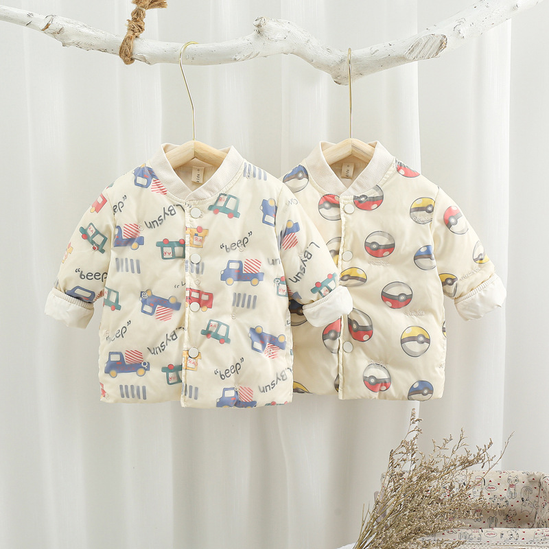 童装羽绒服2020秋冬韩版短款保暖外套中小童白鸭绒刺绣卡通羽绒