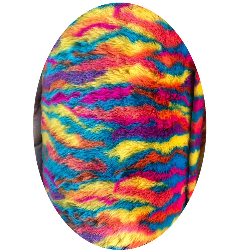 1500g tela de imitación de piel de zorro colorido teñido de corbata de piel de imitación de piel de zorro cuello de piel bola de ropa de tela de alfombra