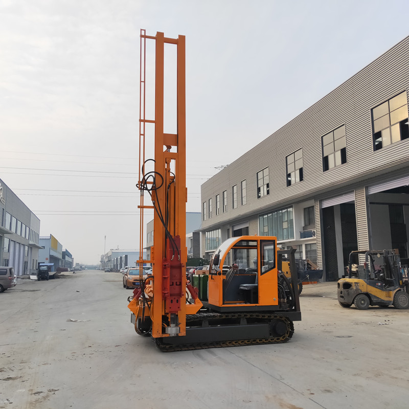 履带光伏打桩机厂家 光伏地桩打桩机 青海共和工地直销光伏打桩机