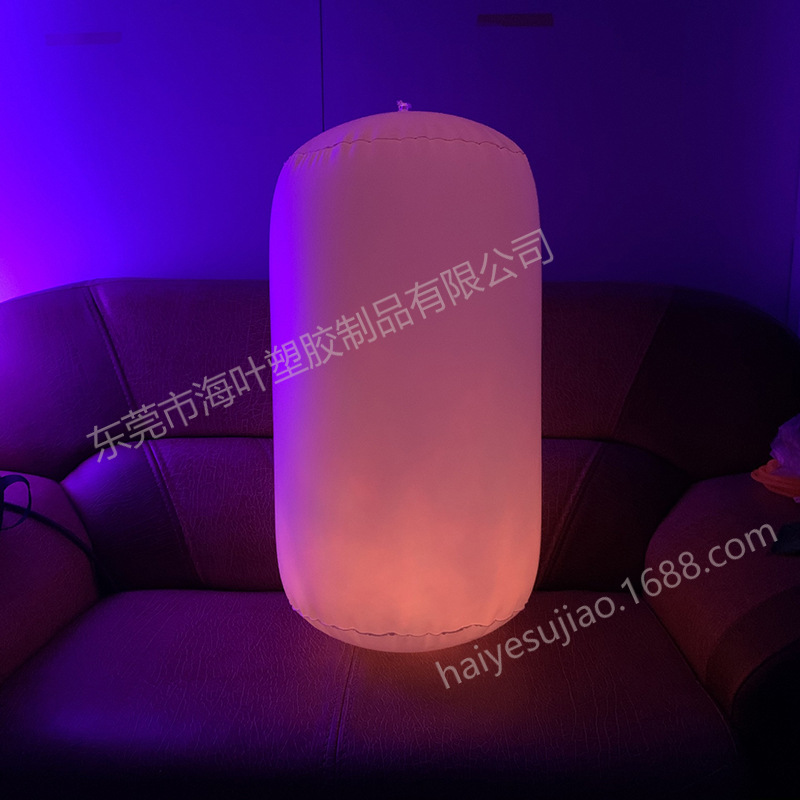 发光牛角 灯光LED灯柱 充气印刷广告圆柱 发光LED彩灯立柱气柱