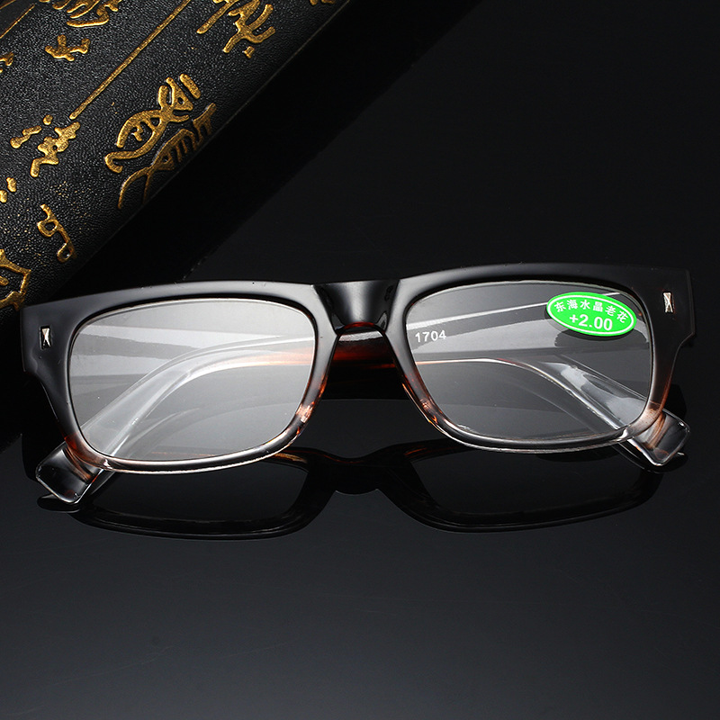 East China Sea Crystal Old Flower Mirror New Plate Optical Plastic Frame Glass Crystal Old Flower Mirror Manufacturers Explosive Glasses