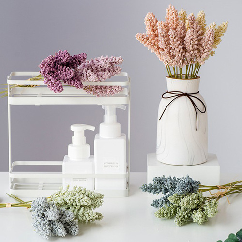Simulated wheat ears and grain ears, pastoral home decoration and flower arrangements, simulated flowers for wedding photography, fake flowers and colored grain ears