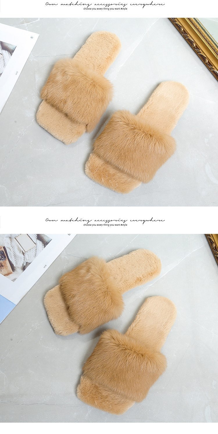 new women s flat-bottomed non-slip plush slippers NSPE11157