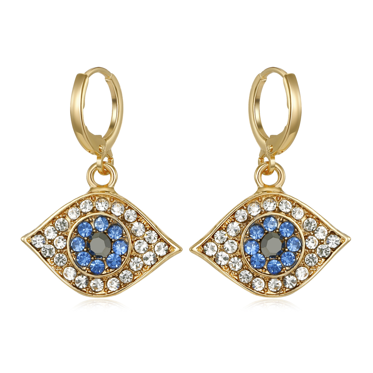 Fashion Jewelry Small Diamond Devil's Eye Earrings Turkish Earrings Alloy Earrings Earrings display picture 5